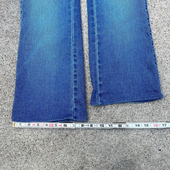 Y2K Tessori Low Rise Flared Bootcut Jeans Silver Buckle Accent | Size 28 x 29 | - Picture 7 of 10